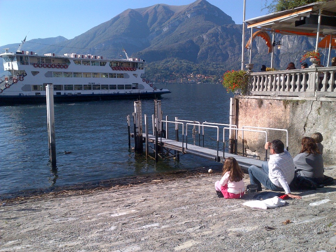 Watching the boats go by.