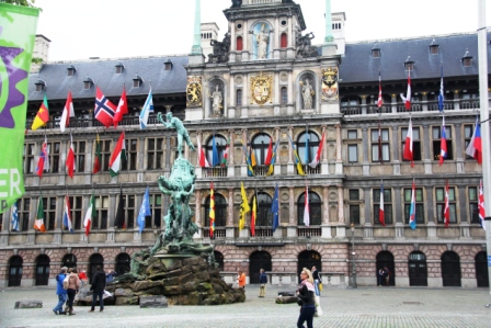 Antwerp’s City Hall dominates the Grote Markt.