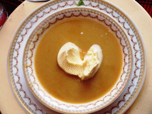 Harvest Bisque and family heirloom:  Great grandmother's Haviland (Limoges) china.