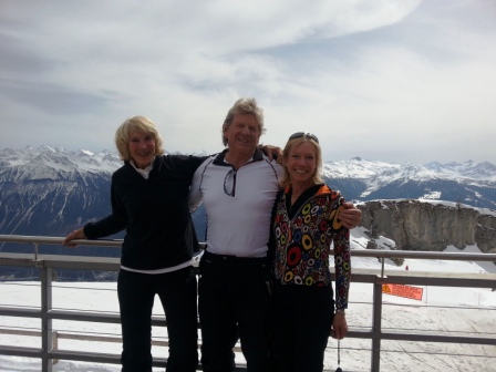 Me, Peter and Risa at Crans Montana, 