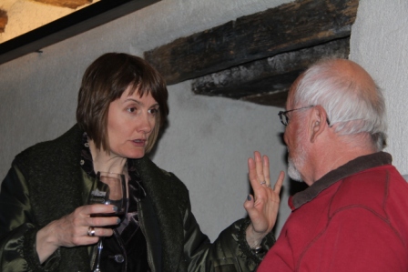 Tatiana from Russia at a wine tasting in Crans Montana.