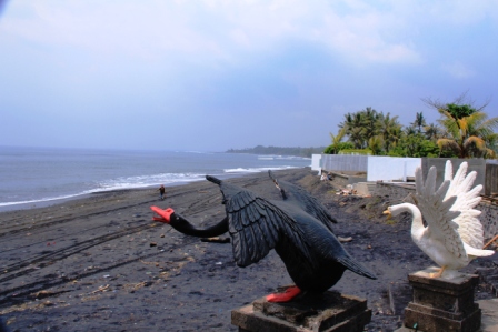 Bali is famous for beaches -- but not this one with black sand.