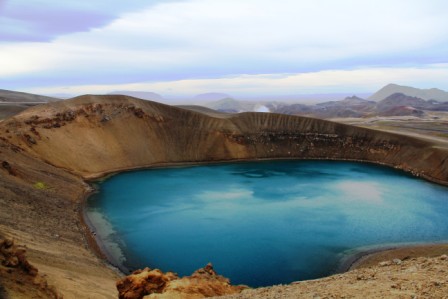 Viti crater with floodwater pool.