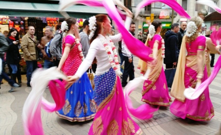 Street entertainment on Las Ramblas