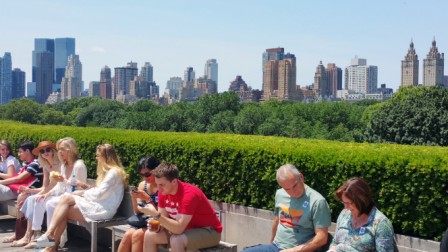 Rooftop terrace at the Metropolitan Museum of Art.