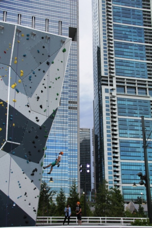 Climb a wall in Millennium Park.