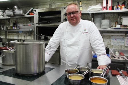 3* Chef Claus-Peter Lumpp in his kitchen