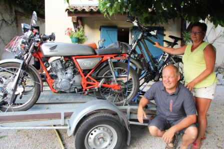 Patrick, Chantal and their bikes