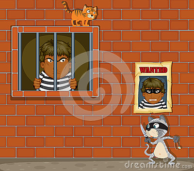 thief-jail-illustration-theif-white-background-32201960